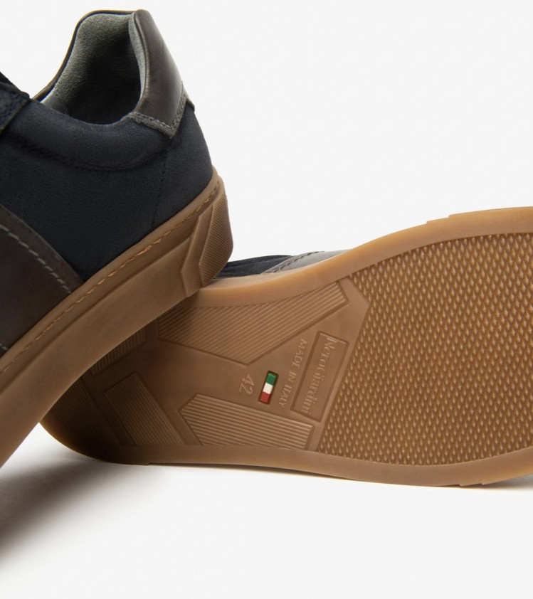 Sneakers uomo in camoscio e pelle