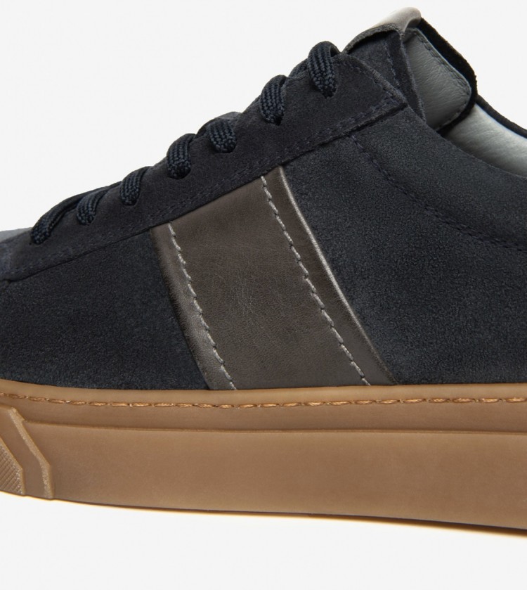 Sneakers uomo in camoscio e pelle