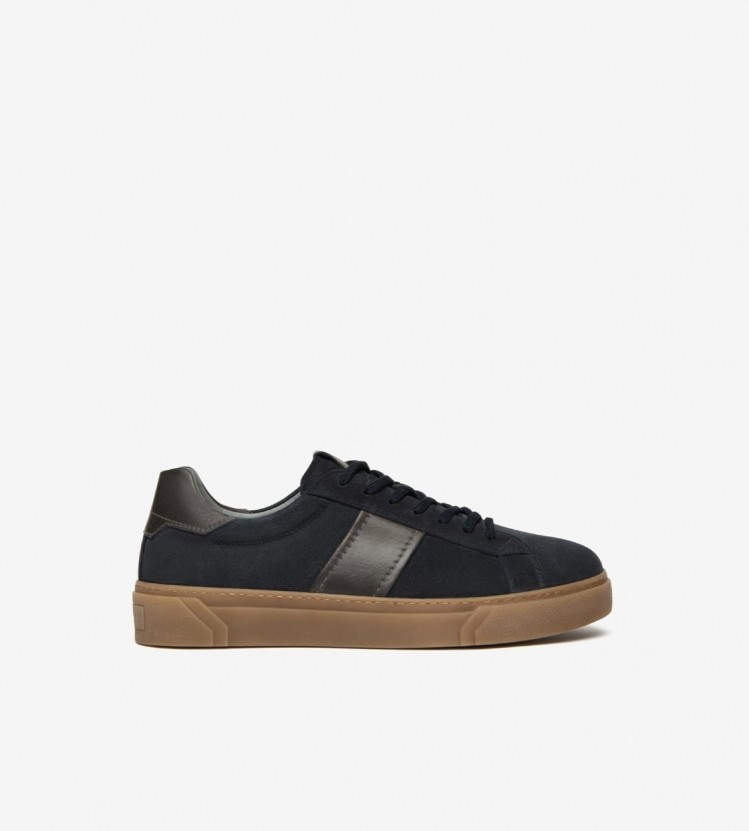 Sneakers uomo in camoscio e pelle
