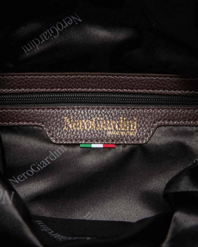Zaino NeroGiardini vera pelle