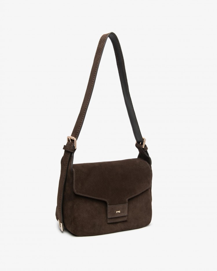 Borsa a spalla da donna in pelle NeroGiardini