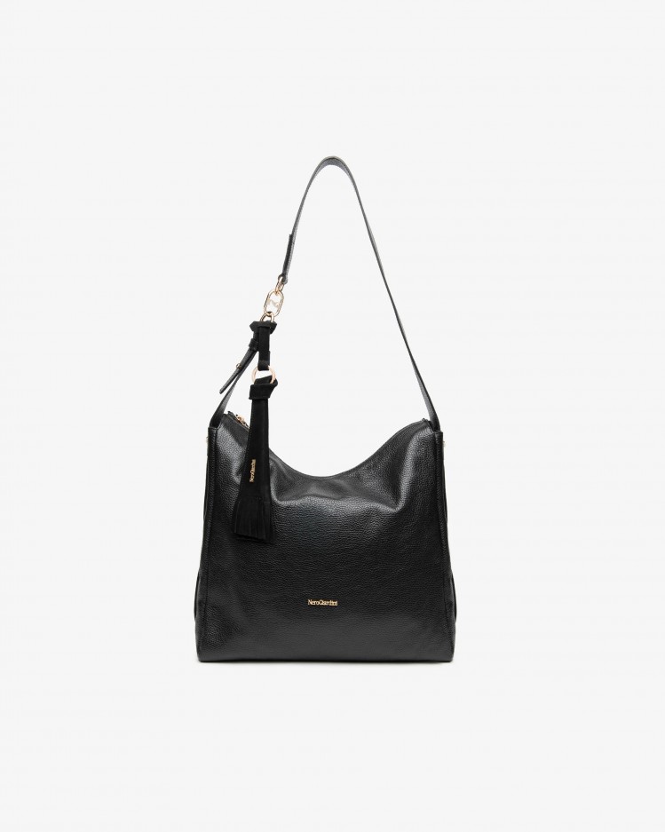 Borsa Hobo in pelle NeroGiardini