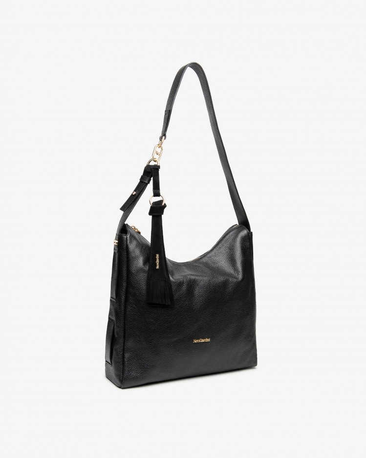 Borsa Hobo in pelle NeroGiardini