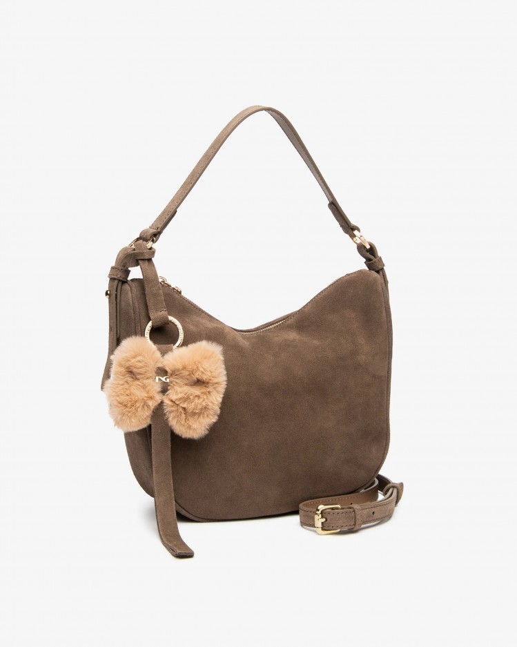 Borsa Hobo in pelle NeroGiardini