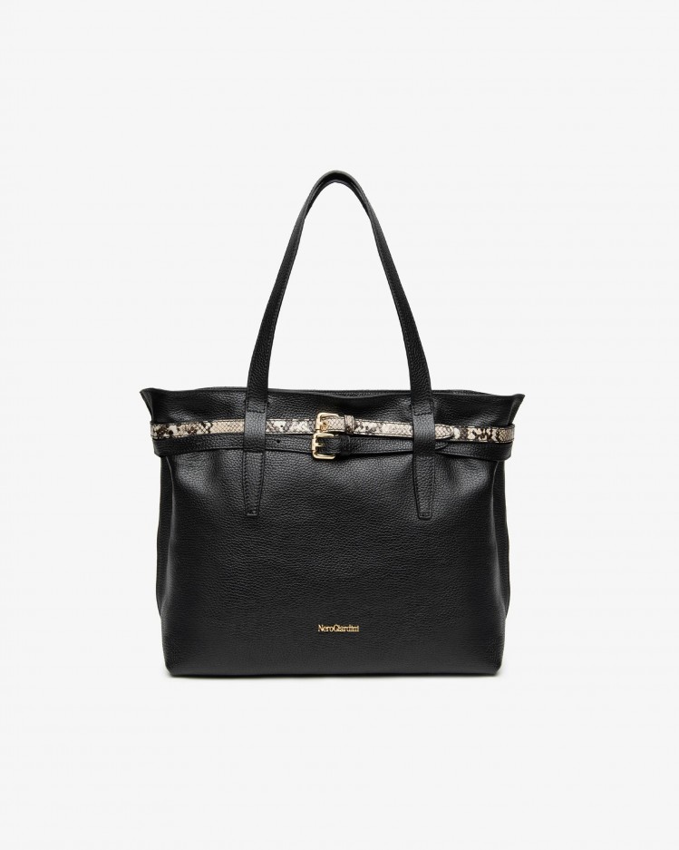 Borsa a tracolla in pelle NeroGiardini