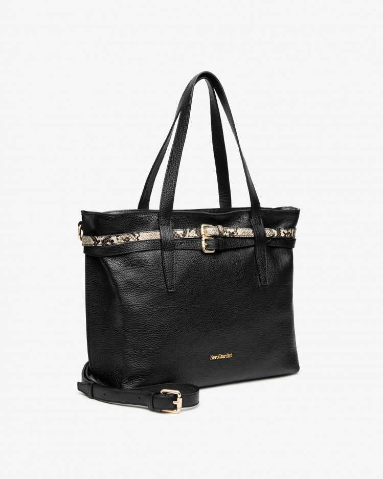 Borsa a tracolla in pelle NeroGiardini
