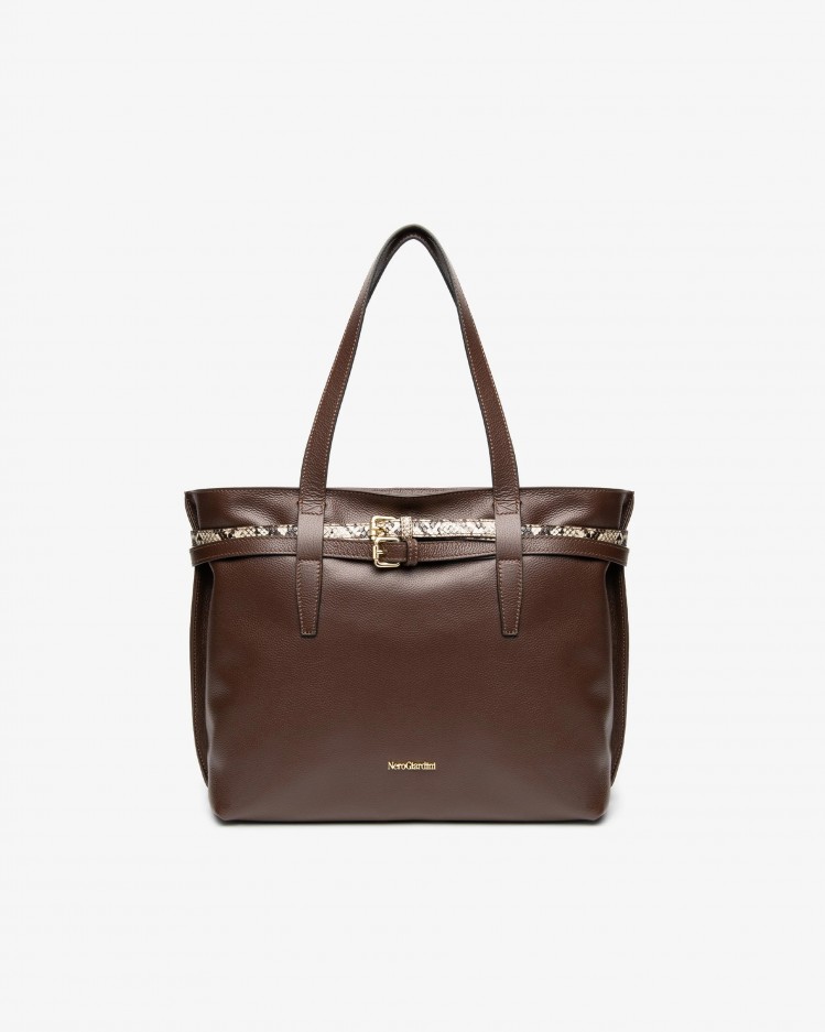 Borsa a tracolla in pelle NeroGiardini