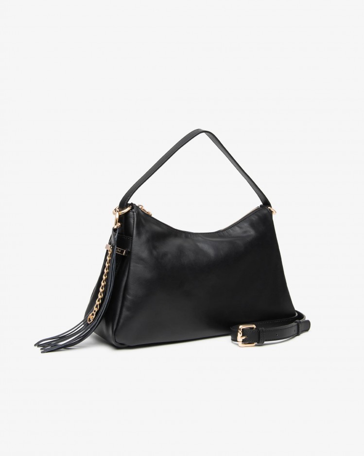 Borsa Hobo in pelle NeroGiardini