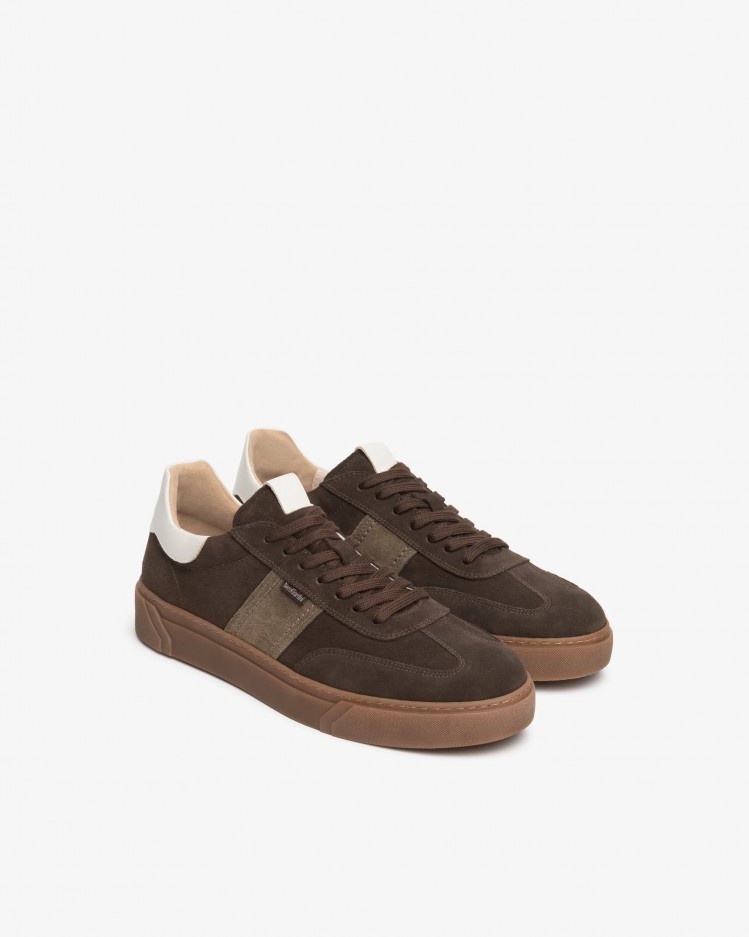 Sneakers uomo in camoscio NeroGiardini