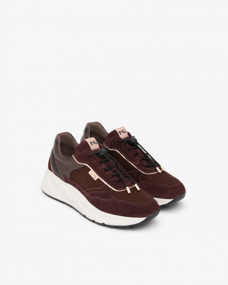 Sneakers donna in pelle scamosciata NeroGiardini