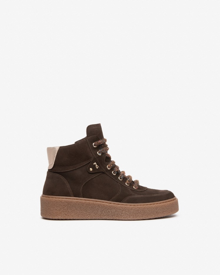 Sneakers alta scamosciata NeroGiardini