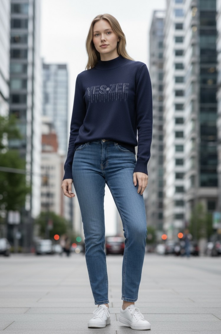 Maglioncino blu Yes-Zee