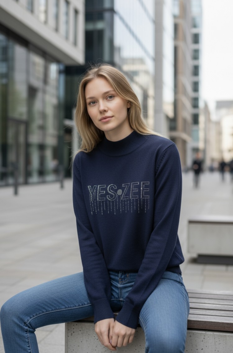 Maglioncino blu Yes-Zee