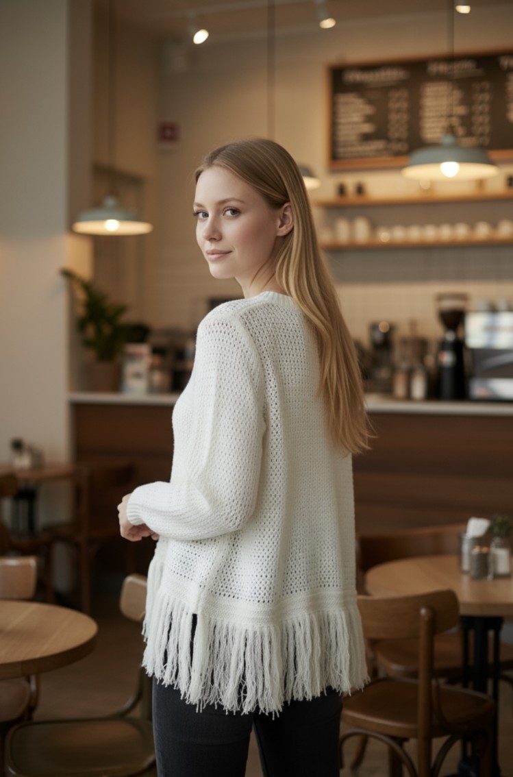 Maglione con nappine Yes-Zee