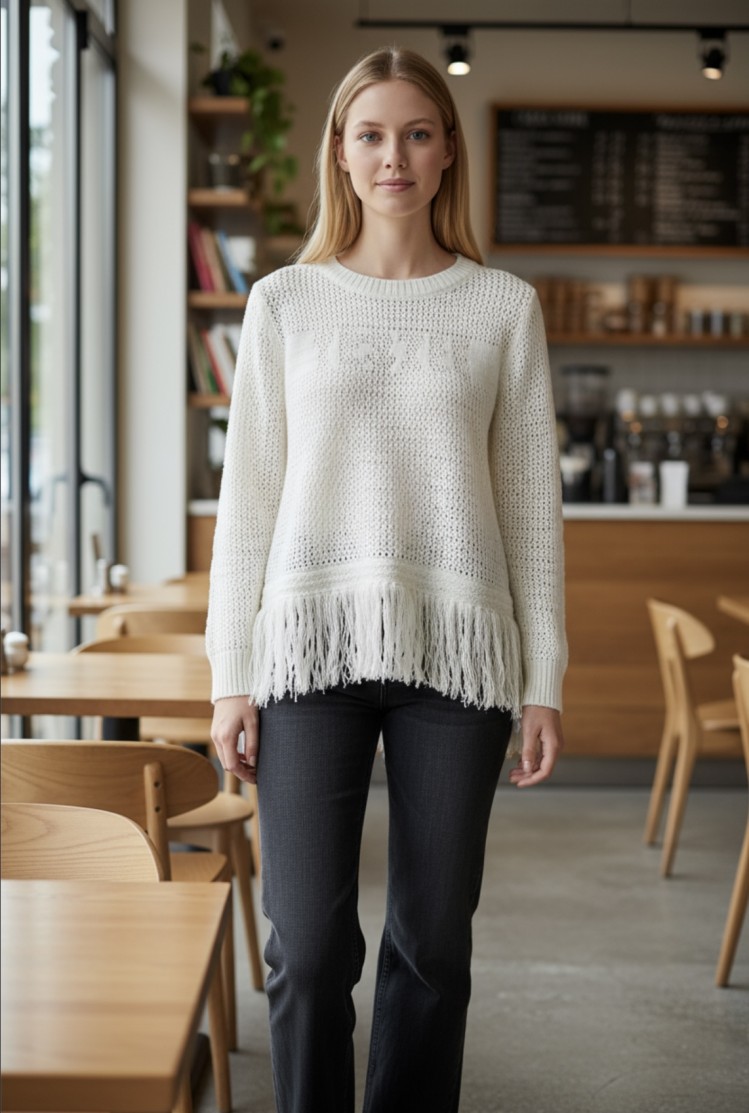 Maglione con nappine Yes-Zee