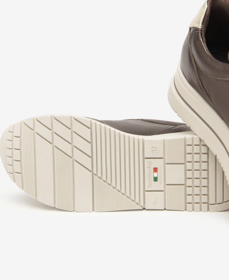 Sneakers Donna in pelle e brillantini