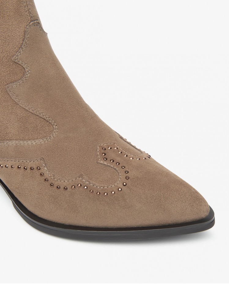 Texano basso beige in suede NeroGiardini