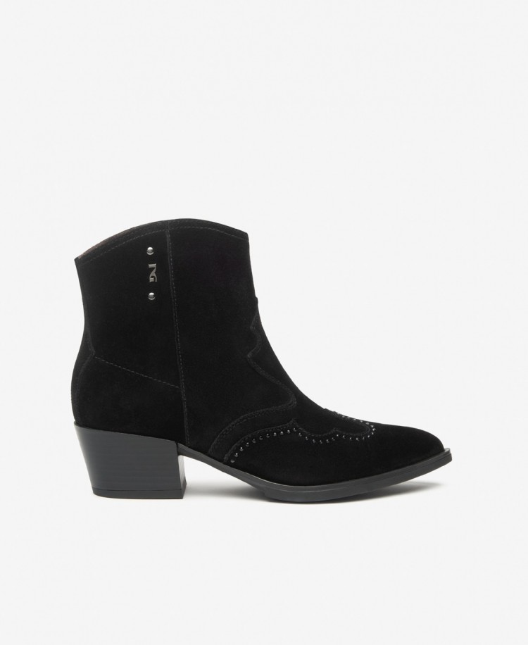 Texano basso nero in suede NeroGiardini