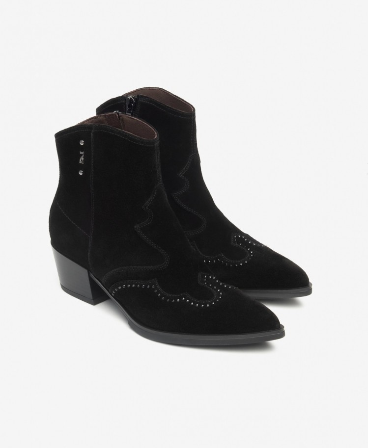 Texano basso nero in suede NeroGiardini