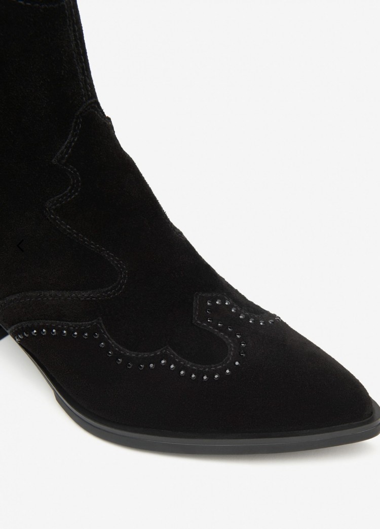 Texano basso nero in suede NeroGiardini