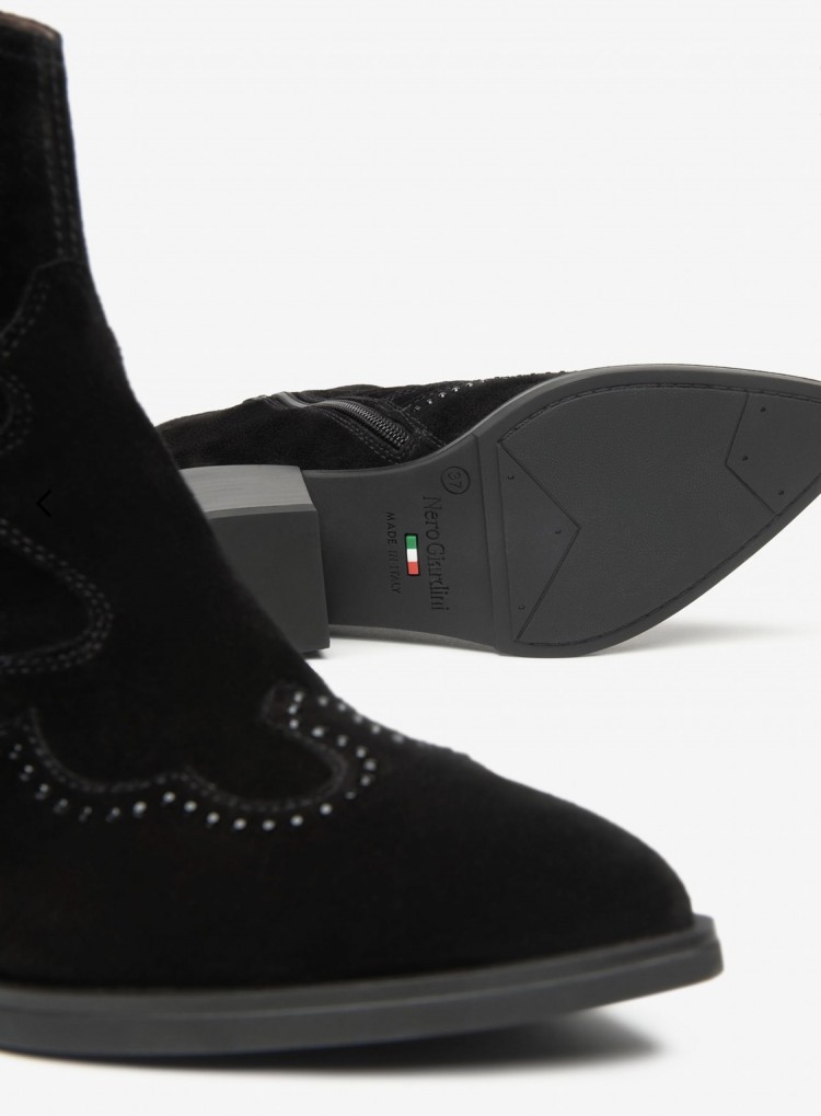 Texano basso nero in suede NeroGiardini