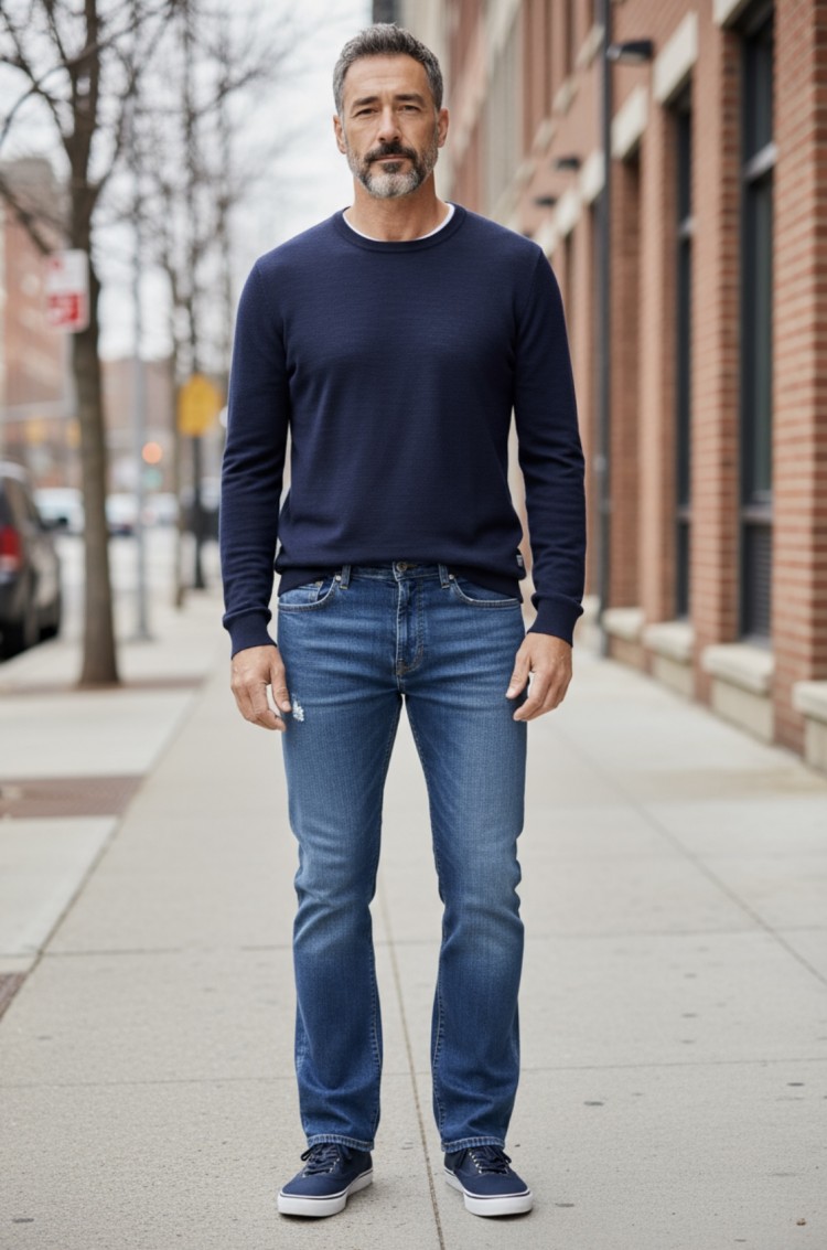 Jeans chiaro dritto uomo Yes-Zee