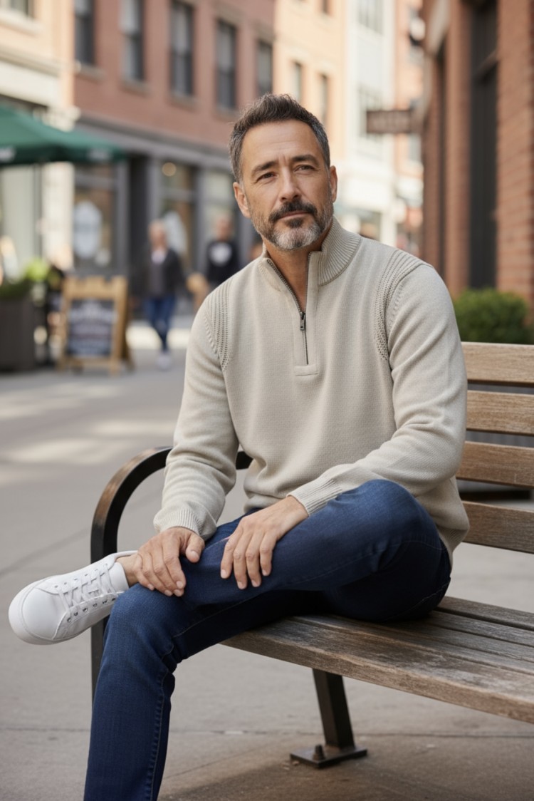 Maglioncino mezza zip Yes-Zee