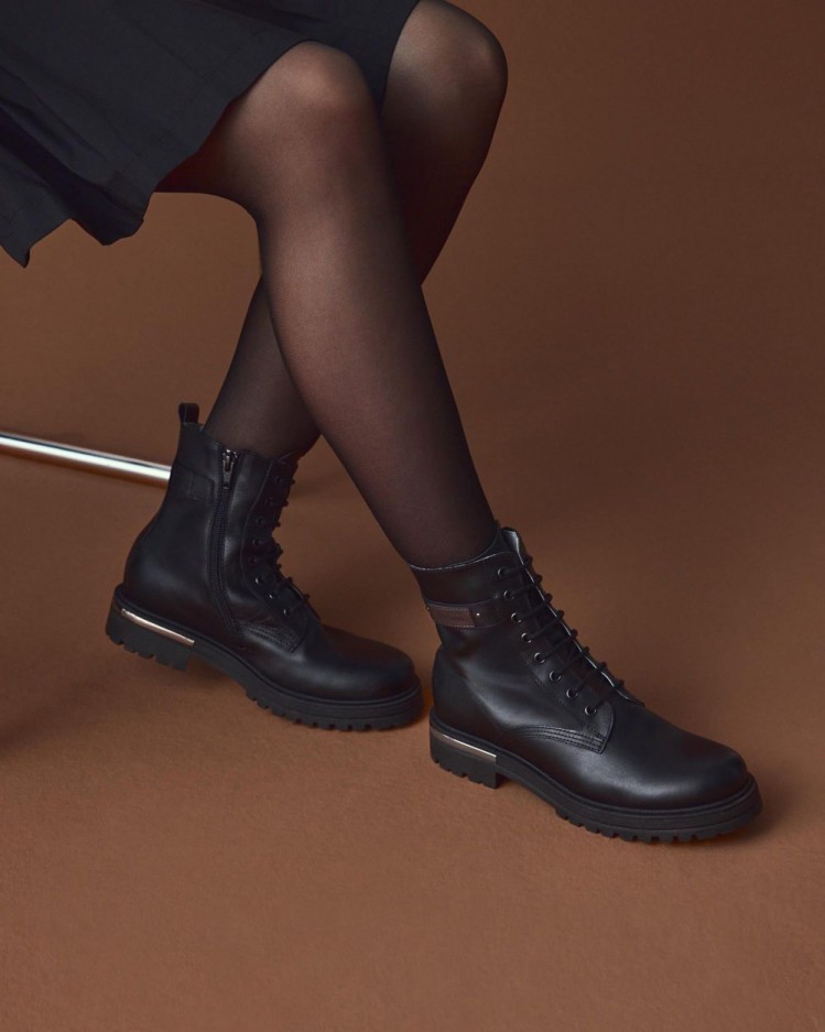 Anfibi Teen in pelle