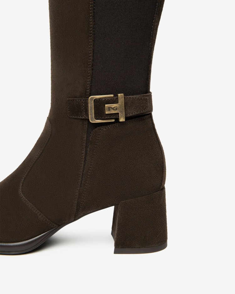 Stivali Donna in Suede e Tessuto