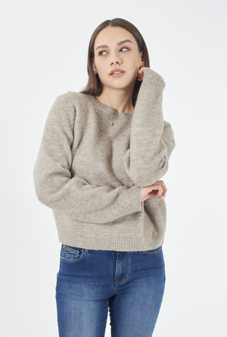 Maglioncino beige Yes-Zee