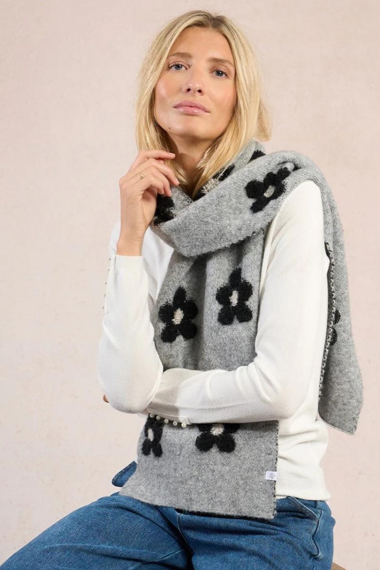 Sciarpa grigia fiore Molly Bracken