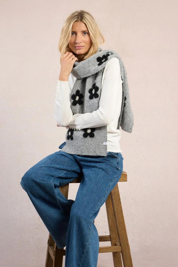 Sciarpa grigia fiore Molly Bracken