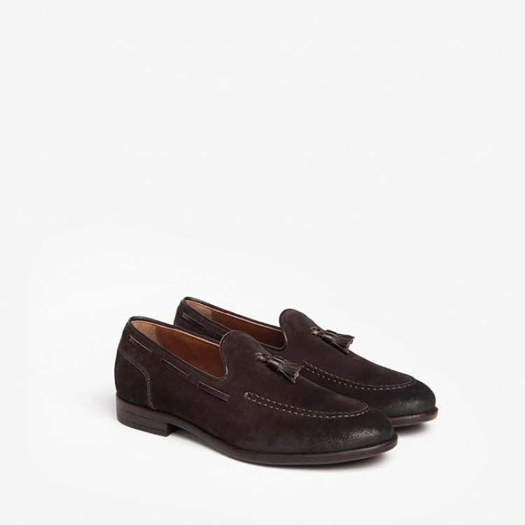 Mocassini Uomo in camoscio NeroGiardini