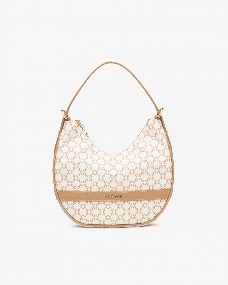 Borsa hobo NeroGiardini logata