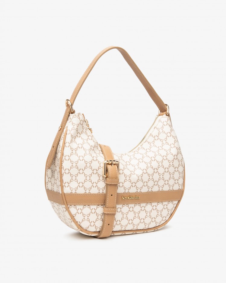 Borsa hobo NeroGiardini logata