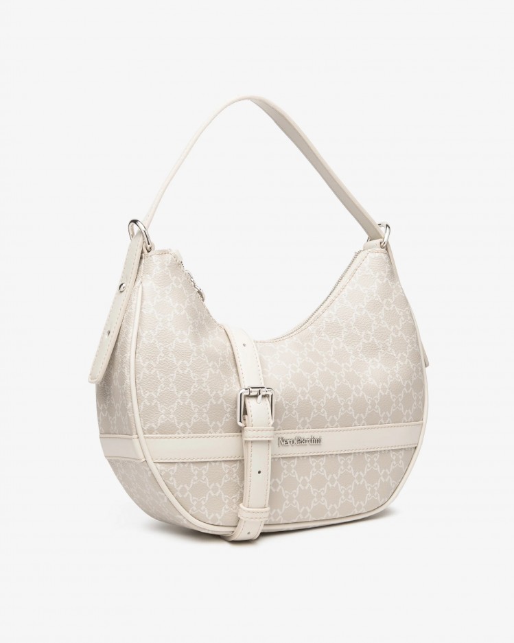 Borsa hobo NeroGiardini logata